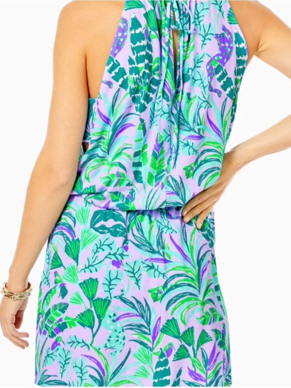 Lilly Pulitzer Gianni Skort Romper in the Purple Iris on the Chase - XL - Picture 3 of 7